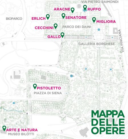 Grote kunsttentoonstelling in openlucht in Villa Borghese backtonature2