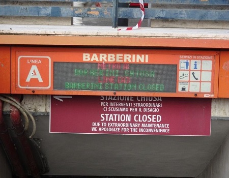 Metrostation Barberini al maandenlang gesloten Barberini (1)