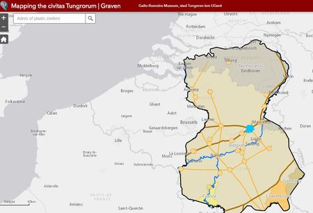Digitale kaart toont archeologische vindplaatsen uit civitas Tungrorum civitastungrorum(3)