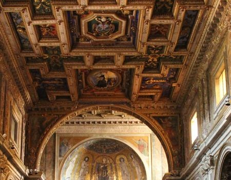 Plafondrestauratie Santa Francesca Romana gevierd met een nieuw boek francescaromana