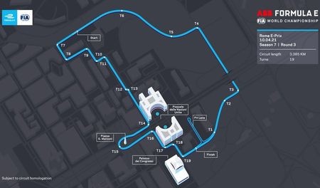 Nieuw circuit voor Formule E-racewedstrijd in Rome eprix21