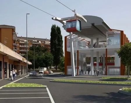 Elektrische boten op de Tiber en kabelbanen boven Rome kabelbaan(8)