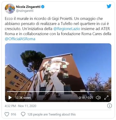 Zes streetart-kunstenaars brengen hulde aan Gigi Proietti proitwitzinga