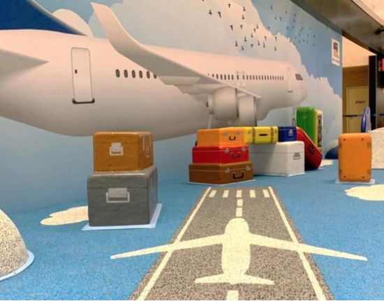 Luchthaven Fiumicino Rome opent nieuwe kinderspeelruimtes kinderspeelhoekfiumicino