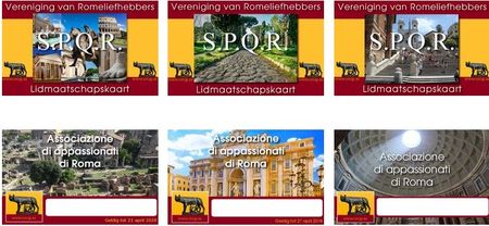 S.P.Q.R. bezig met jaarlijkse vernieuwing van de lidmaatschappen lidkaartjes
