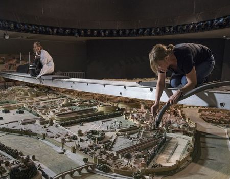 Maquette van het oude Rome wordt gerestaureerd in Brussel maquette