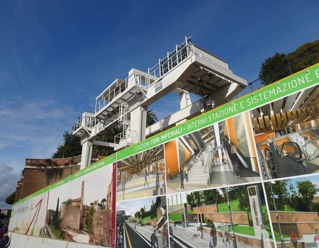 Tunnel tussen toekomstige metrostations Fori Imperiali en Venezia is gegraven metrowerken (4)