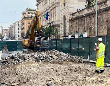 Kasseien Via Nazionale maken plaats voor asfalt nationalevia(4)