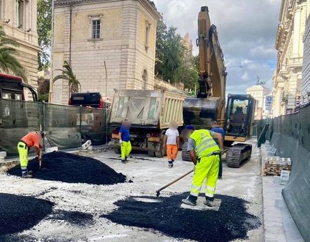 Kasseien Via Nazionale maken plaats voor asfalt nationalevia(5)