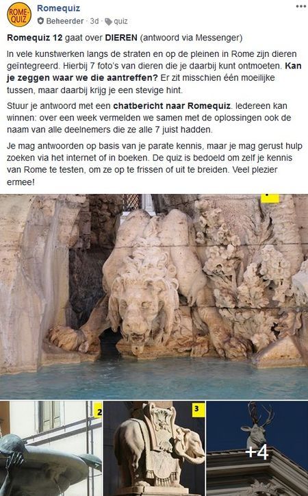S.P.Q.R. groeit snel op Facebook romequiz